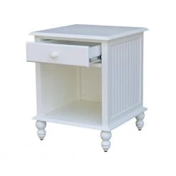 Cottage Beach White 1-Drawer End Table by International Concepts 22 Cottage Beach White 1-Drawer End Table by International Concepts -International Concepts Sales white hand rubbed edges international concepts end side tables ot07 20e 44 1000