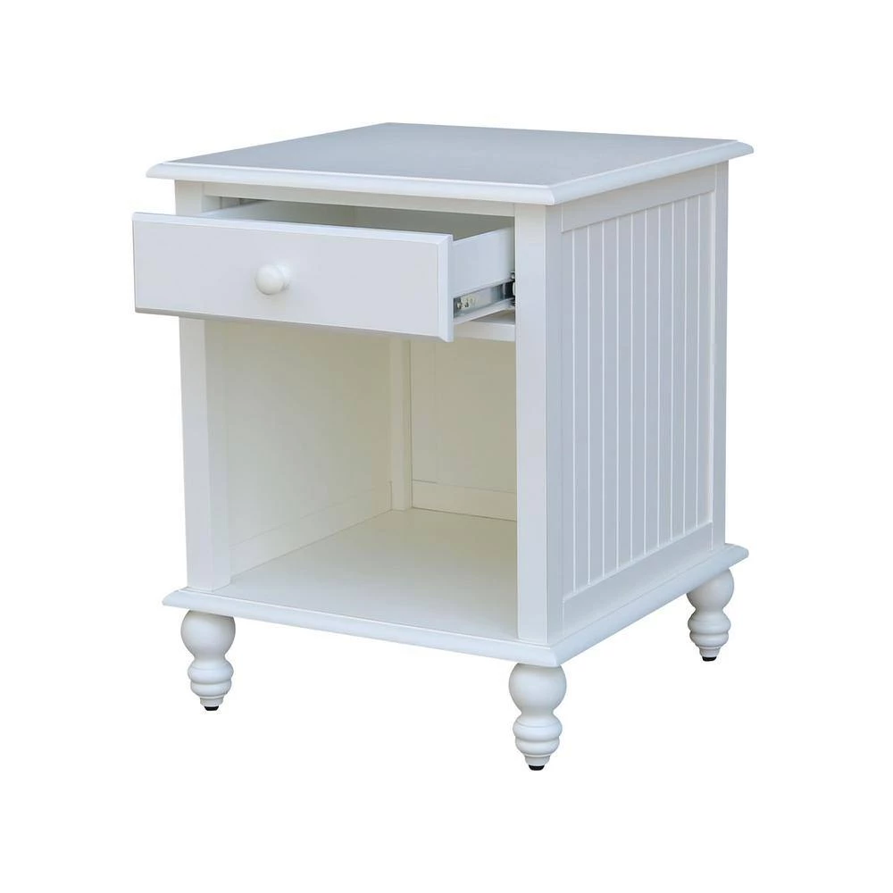 Cottage Beach White 1-Drawer End Table by International Concepts 11 Cottage Beach White 1-Drawer End Table by International Concepts - Image 11