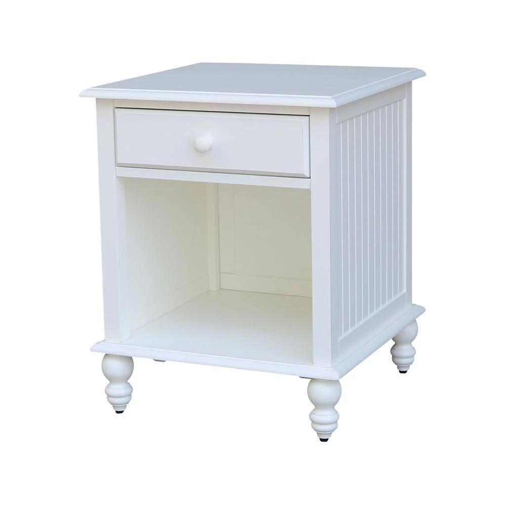Cottage Beach White 1-Drawer End Table by International Concepts 9 Cottage Beach White 1-Drawer End Table by International Concepts - Image 9