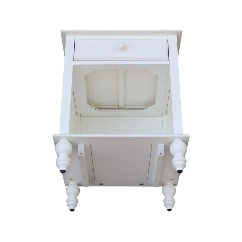 Cottage Beach White 1-Drawer End Table by International Concepts 6 Cottage Beach White 1-Drawer End Table by International Concepts - Image 6