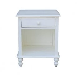 Cottage Beach White 1-Drawer End Table by International Concepts 19 Cottage Beach White 1-Drawer End Table by International Concepts -International Concepts Sales white hand rubbed edges international concepts end side tables ot07 20e c3 1000