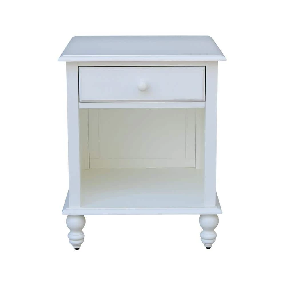 Cottage Beach White 1-Drawer End Table by International Concepts 8 Cottage Beach White 1-Drawer End Table by International Concepts - Image 8