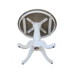 Hampton 3-Piece 30 in. White/Heather Gray Round Solid Wood Dining Set with X-Back Chairs by International Concepts 14 Hampton 3-Piece 30 in. White/Heather Gray Round Solid Wood Dining Set with X-Back Chairs by International Concepts -International Concepts Sales white heather gray international concepts dining room sets k05 30rt c613 2 1d 1000