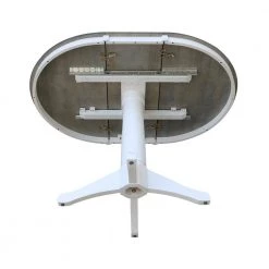 Olivia 5-Piece 36 in. White/Heather Gray Extendable Solid Wood Dining Set with San Remo Chairs by International Concepts -International Concepts Sales white heather gray international concepts dining room sets k05 36rxt 27b c10 4 1d 1000