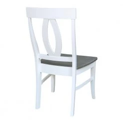 3-Piece Set - White/Heather Gray 42 in. Dual Drop Leaf Table with 2-Side Chairs by International Concepts -International Concepts Sales white heather gray international concepts dining room sets k05 42dp c170p 66 1000