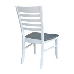 White Heather Gray 42 in. Dual Drop Leaf Table with 2-RTA Chairs (Set of 3-Pieces) by International Concepts -International Concepts Sales white heather gray international concepts dining room sets k05 42dp c310p 66 1000