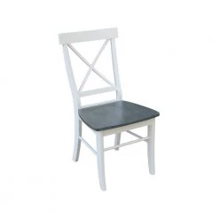 5-Piece Set - White/Heather Gray 42 in. Dual Drop Leaf Table with 4-Side Chairs by International Concepts 20 5-Piece Set - White/Heather Gray 42 in. Dual Drop Leaf Table with 4-Side Chairs by International Concepts -International Concepts Sales white heather gray international concepts dining room sets k05 42dp c613 4 fa 1000
