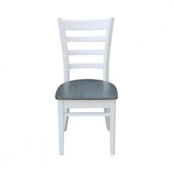 White/Heather Gray 42 in. Dual Drop Leaf Table with 4-Side Chairs (5-Pieces) by International Concepts -International Concepts Sales white heather gray international concepts dining room sets k05 42dp c617 4 fa 1000