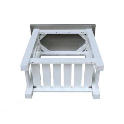 Surrey White & Heather Gray 24 in. Solid Wood Accent Table by International Concepts -International Concepts Sales white heather gray international concepts end side tables ot05 16e2 1d 1000