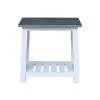 Surrey White & Heather Gray 24 in. Solid Wood Accent Table by International Concepts