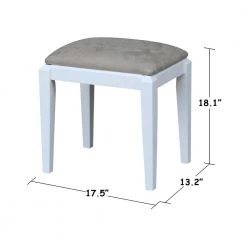Pure White Vanity Bench by International Concepts -International Concepts Sales white international concepts bedroom benches be08 2 1f 1000
