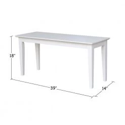 Pure White Shaker Bench by International Concepts -International Concepts Sales white international concepts dining benches be08 39 44 1000