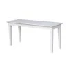 Pure White Shaker Bench by International Concepts