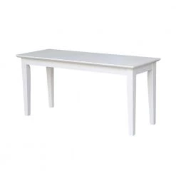 Pure White Shaker Bench by International Concepts