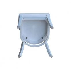 White 30 in Round Solid Wood Dining Table and 2-Emily Side Chairs (3-Piece Set) by International Concepts -International Concepts Sales white international concepts dining room sets k08 30rt 11b c617 2 1d 1000