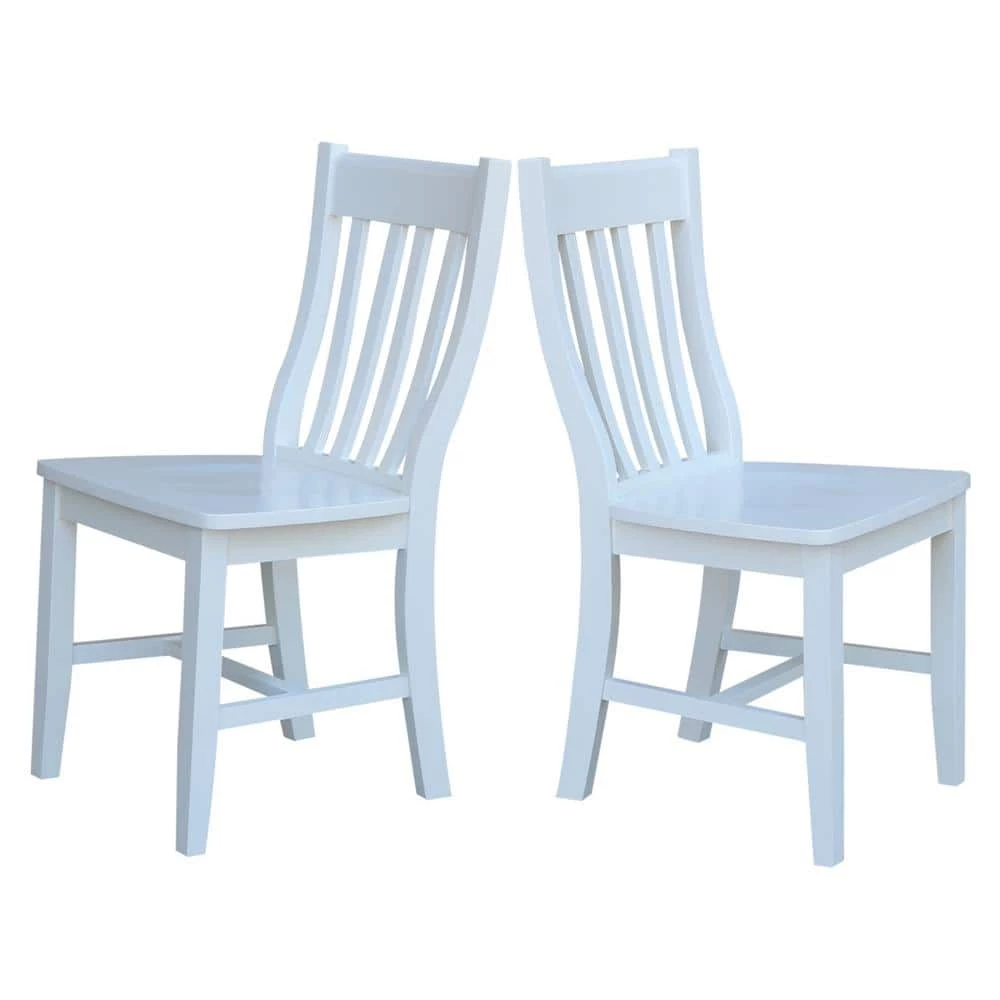 Sophia 3-Piece 42 in. White Round Drop-Leaf Wood Dining Set with Cafe Chairs by International Concepts 3 Sophia 3-Piece 42 in. White Round Drop-Leaf Wood Dining Set with Cafe Chairs by International Concepts - Image 3