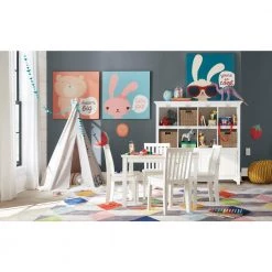 White Wood Kids Chair (Set of 2) by International Concepts -International Concepts Sales white international concepts kids chairs cc08 263p 31 1000