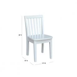 White Wood Kids Chair (Set of 2) by International Concepts -International Concepts Sales white international concepts kids chairs cc08 263p 40 1000