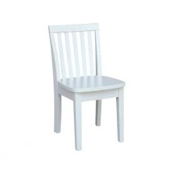 White Wood Kids Chair (Set of 2) by International Concepts