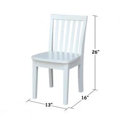 White Wood Kids Chair (Set of 2) by International Concepts -International Concepts Sales white international concepts kids chairs cc08 263p c3 1000