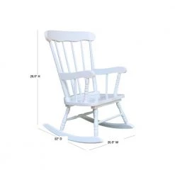 White Rocking Kids Chair by International Concepts -International Concepts Sales white international concepts kids chairs cr08 2465 40 1000