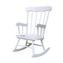 White Rocking Kids Chair by International Concepts -International Concepts Sales white international concepts kids chairs cr08 2465 44 1000