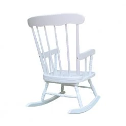 White Rocking Kids Chair by International Concepts -International Concepts Sales white international concepts kids chairs cr08 2465 66 1000
