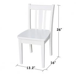 Jorden White 5-Piece Kid's Table and Chair Set by International Concepts -International Concepts Sales white international concepts kids tables chairs k08 2532 cc105 4 1f 1000