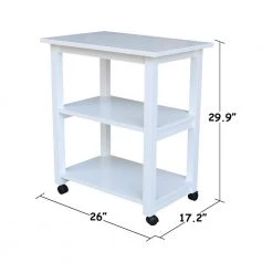 White Solid Wood Kitchen Cart by International Concepts 17 White Solid Wood Kitchen Cart by International Concepts -International Concepts Sales white international concepts kitchen carts wc08 185 76 1000