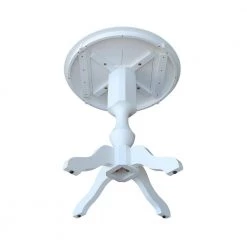 30 in. Sophia Round Solid Wood Gathering Table by International Concepts -International Concepts Sales white international concepts kitchen dining tables k08 30rt 11p 1d 1000