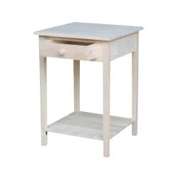 Unfinished Storage End Table by International Concepts -International Concepts Sales white wash international concepts end side tables ot 91 44 1000