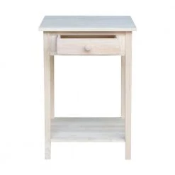 Unfinished Storage End Table by International Concepts -International Concepts Sales white wash international concepts end side tables ot 91 4f 1000