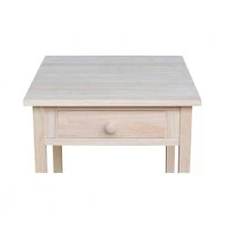 Unfinished Storage End Table by International Concepts -International Concepts Sales white wash international concepts end side tables ot 91 76 1000