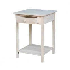 Unfinished Storage End Table by International Concepts -International Concepts Sales white wash international concepts end side tables ot 91 77 1000