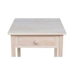 Unfinished Storage End Table by International Concepts -International Concepts Sales white wash international concepts end side tables ot 91 a0 1000