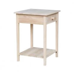 Unfinished Storage End Table by International Concepts -International Concepts Sales white wash international concepts end side tables ot 91 fa 1000